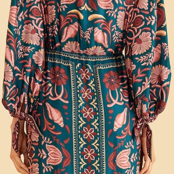 Farm Rio Teal Seashell maxi dress NWT - Picture 11 of 11